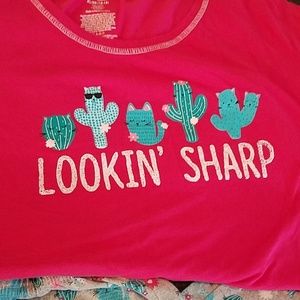 Cats and cactus pjs